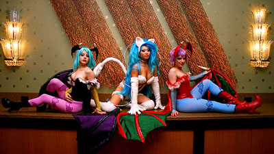 Morrigan & Lilith costumes by limebarb.com - Photo by Lionel 2006