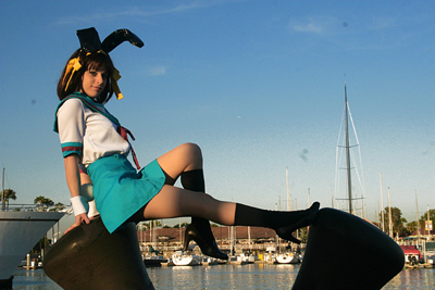 Haruhi with ears! - Photo by Brian Boling, AnimeExpo '07